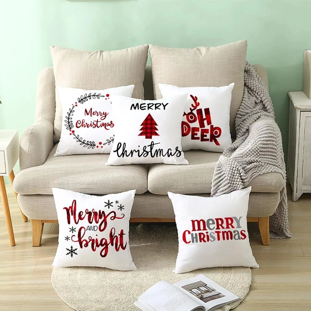 45cm Christmas Cushion Cover Navidad Merry Christmas Decorations For