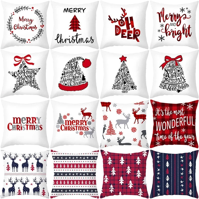 45cm Christmas Cushion Cover Navidad Merry Christmas Decorations For