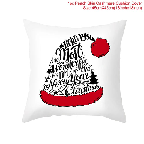 45cm Christmas Cushion Cover Navidad Merry Christmas Decorations For