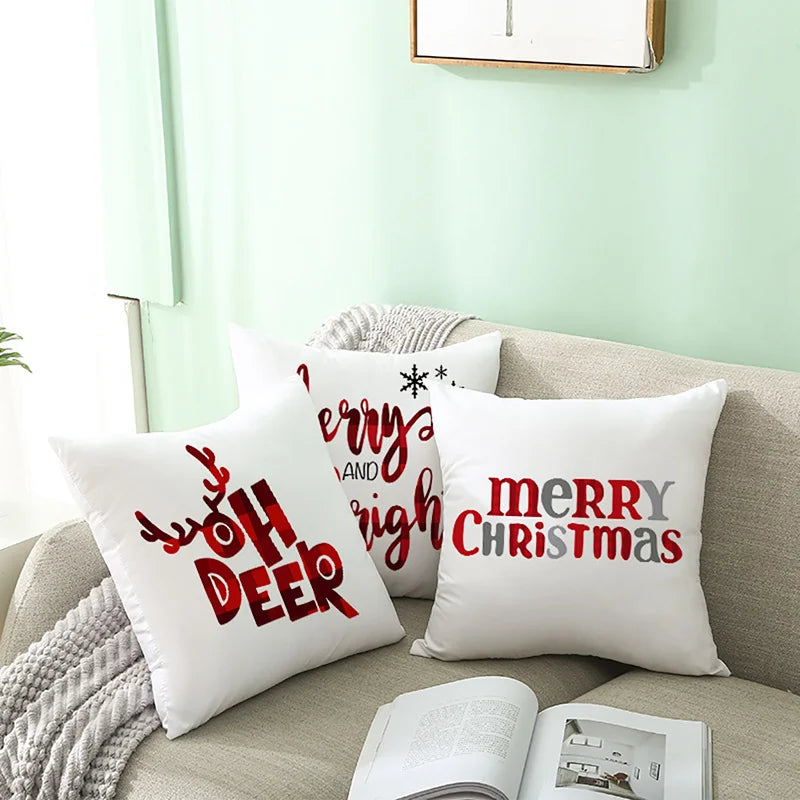 45cm Christmas Cushion Cover Navidad Merry Christmas Decorations For