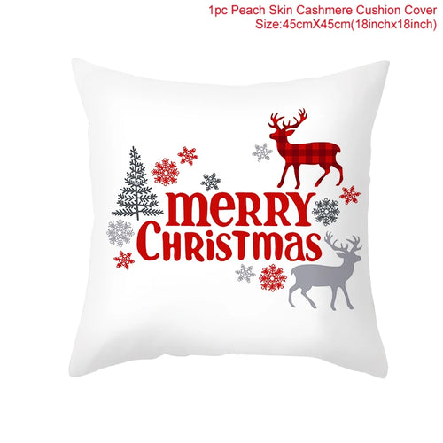 45cm Christmas Cushion Cover Navidad Merry Christmas Decorations For