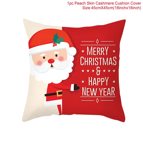 45cm Christmas Cushion Cover Navidad Merry Christmas Decorations For