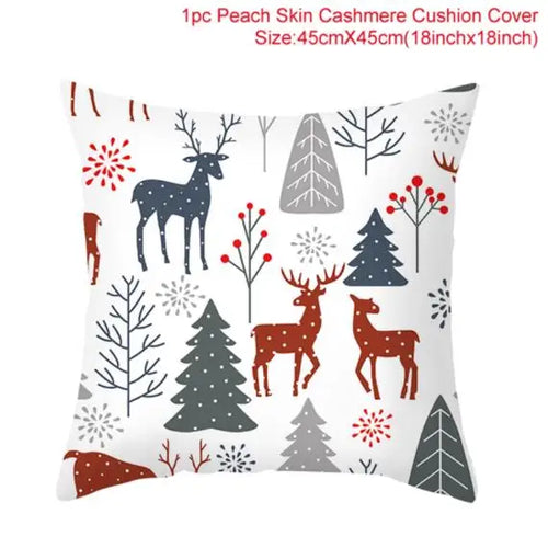 45cm Christmas Cushion Cover Navidad Merry Christmas Decorations For