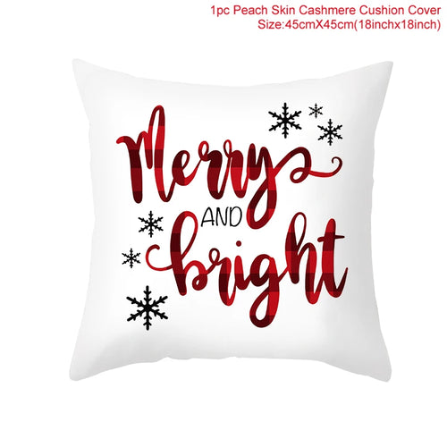 45cm Christmas Cushion Cover Navidad Merry Christmas Decorations For