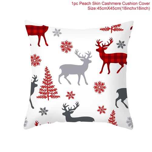 45cm Christmas Cushion Cover Navidad Merry Christmas Decorations For