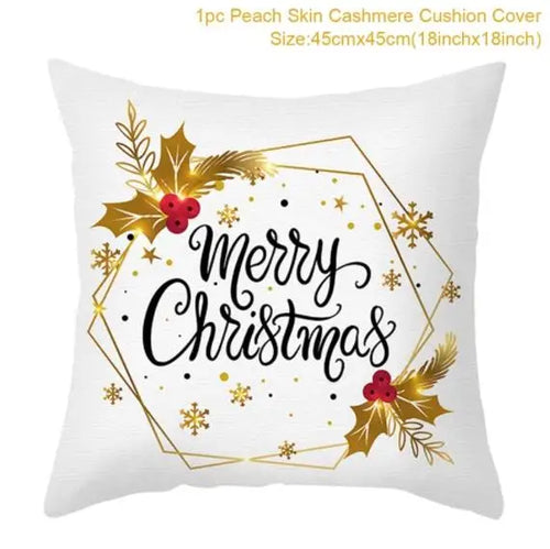 45cm Christmas Cushion Cover Navidad Merry Christmas Decorations For