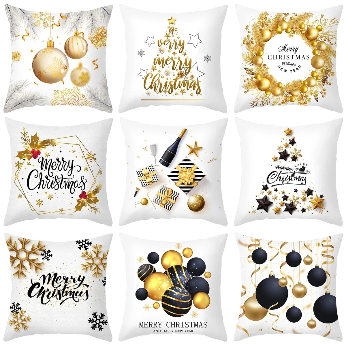 45cm Christmas Cushion Cover Navidad Merry Christmas Decorations For