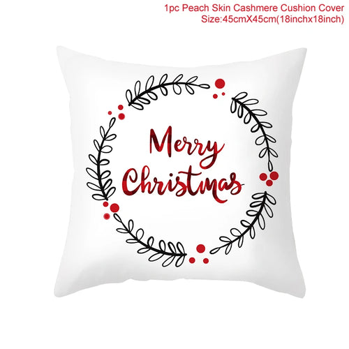 45cm Christmas Cushion Cover Navidad Merry Christmas Decorations For