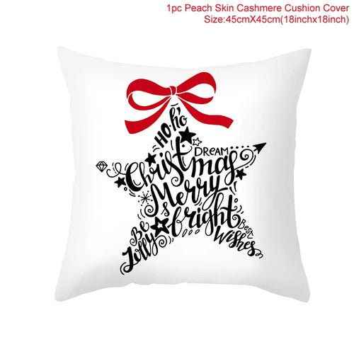 45cm Christmas Cushion Cover Navidad Merry Christmas Decorations For