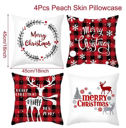 45cm Christmas Cushion Cover Navidad Merry Christmas Decorations For