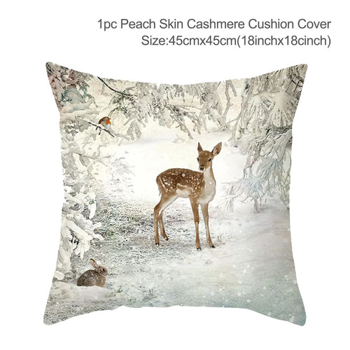 45cm Christmas Cushion Cover Navidad Merry Christmas Decorations For