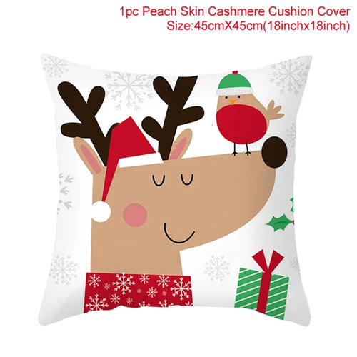 45cm Christmas Cushion Cover Navidad Merry Christmas Decorations For