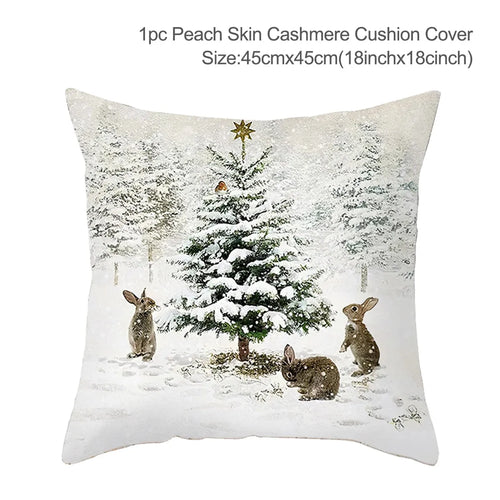 45cm Christmas Cushion Cover Navidad Merry Christmas Decorations For