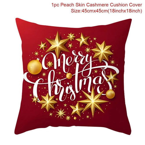 45cm Christmas Cushion Cover Navidad Merry Christmas Decorations For