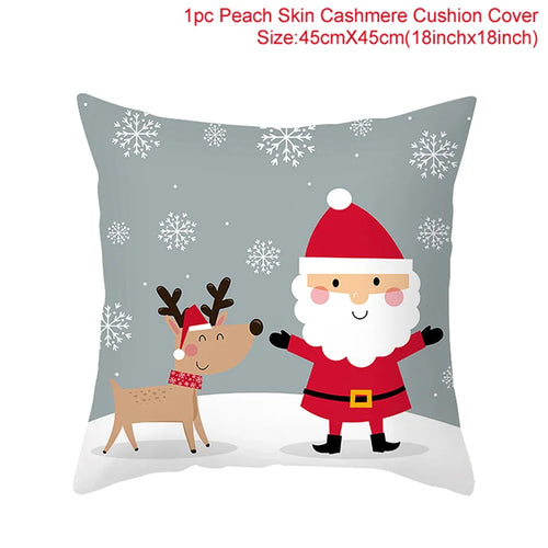 45cm Christmas Cushion Cover Navidad Merry Christmas Decorations For