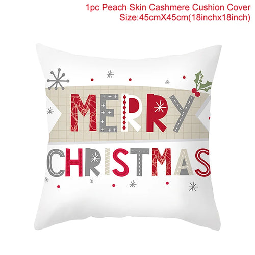 45cm Christmas Cushion Cover Navidad Merry Christmas Decorations For