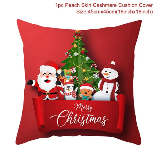 45cm Christmas Cushion Cover Navidad Merry Christmas Decorations For