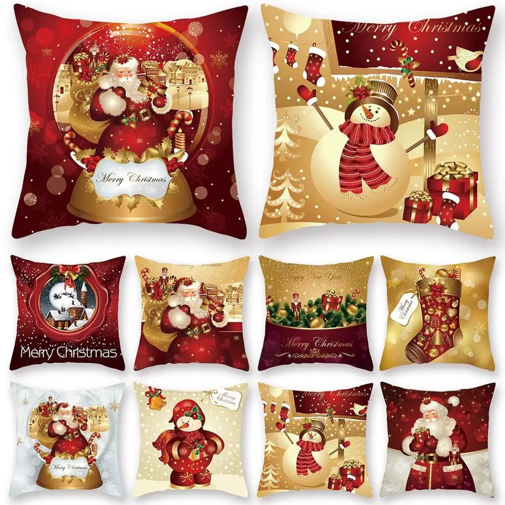 45cm Christmas Cushion Cover Navidad Merry Christmas Decorations For