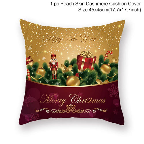 45cm Christmas Cushion Cover Navidad Merry Christmas Decorations For